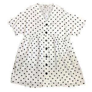 ASOS Womens Shirt Dress Maternity Nursing Polka Dot Button Down Relaxed Fit Sz 8